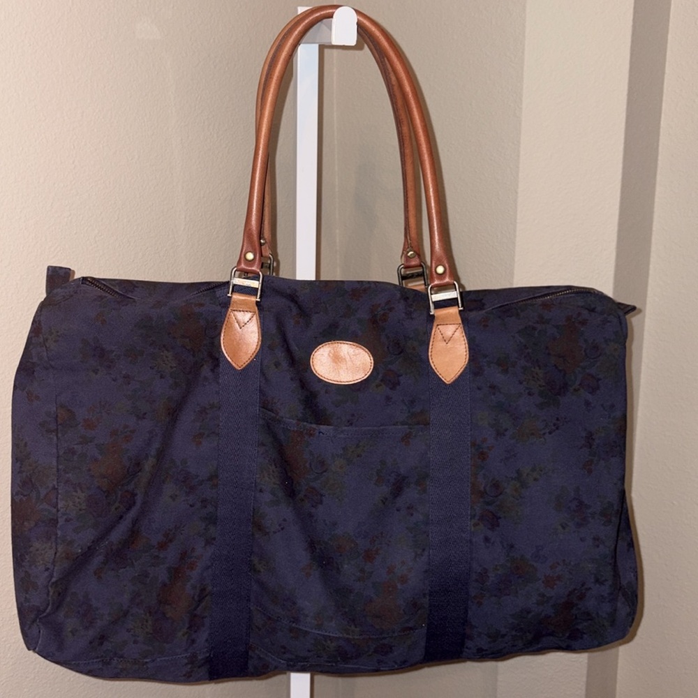 Vintage Gap weekend bag Navy and Brown Women's Tote Bag - Picture 3 of 10